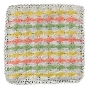 Turkish Bath Hamam Handmade Crochet Knit Soft Exfoliator Washcloth 11.5"x11.5"